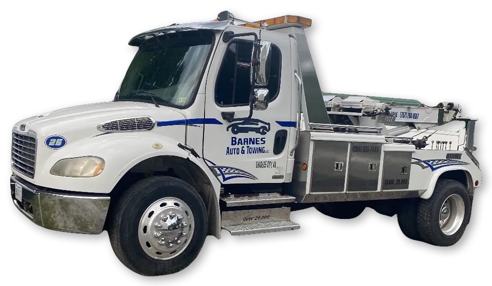 Barnes Auto & Towing wrecker tow truck ready for 24/7 service